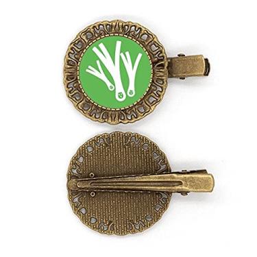 Imagem de Presilha de cabelo com flor de cebola feliz com expressão vegetal