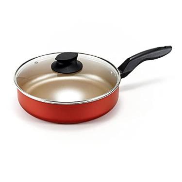 Imagem de Frigideira Cereja Antiaderente 24 cm com Tampa de Vidro