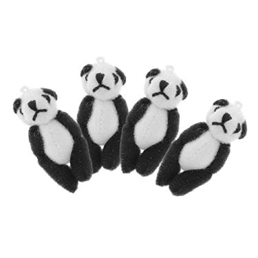 Imagem de STAHAD 4 Pcs Mini Panda De Pelúcia Brinquedo Infantil Chaveiro De Mochila Chaveiros Para Mochilas Boneca De Pelúcia Brinquedos De Carros Pp Algodão Animal Pequeno Enforcamento Filho