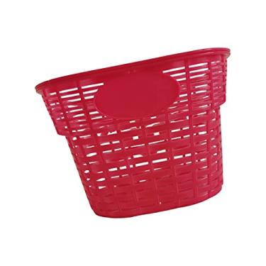 Imagem de Deevoka Cesta de bicicleta infantil Cesta de Cesta de armação de bicicleta Frente traseira organizador Suporte para guiador, Alforje de bicicleta, Vermelho