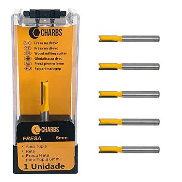 Imagem de Kit com 6 Fresas Retas 6mm Metal Duro para Tupia - CHARBS