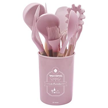 Imagem de Kit Utensílios De Cozinha Talheres Florida Kehome Rosa