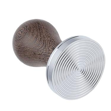 Imagem de Adulterador de café, trabalho à prova d'água que economiza café em pó Martelo resistente ao calor 53 mm com cabo de madeira para casa para escritório para cafeteria