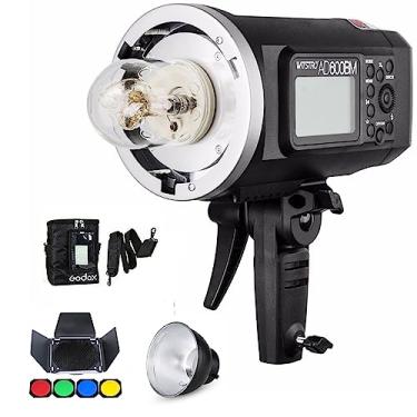 Imagem de Godox AD600BM Bowens Mount 600Ws GN87 HSS Outdoor Flash Strobe Light com 2.4G sem fio, bateria de 8700mAh, com porta de celeiro Godox BD-04 e saco de flash Godox PB-600