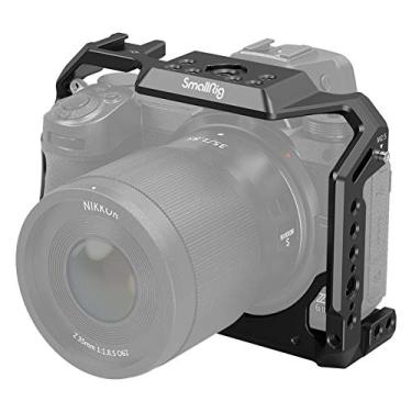 Imagem de SmallRig Gaiola de liga de alumínio para câmera Nikon Z5 / Z6 / Z7 / Z6II / Z7II com trilho NATO integrado e suporte Cold Shoe para microfone e luz 2926