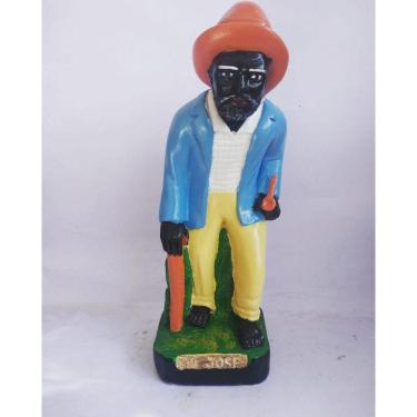 Imagem de Imagem Preto Velho Pai José Escultura Gesso 20 Cm