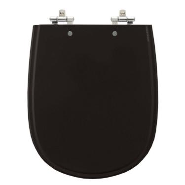 Imagem de Assento Sanitário Paris Premium Ebony (Preto) Tampa para Vaso Ideal Standard de Madeira Laqueada