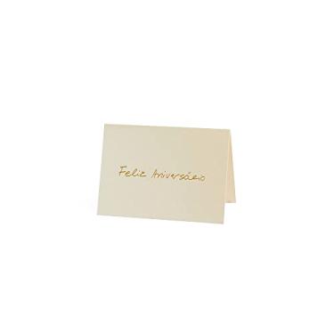 Imagem de Teca CARTÃO MINI FABRIANO FELIZ ANIVERSÁRIO CREME, GU0032, Creme