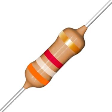 Imagem de Resistor 3K9 3,9k -1/4W-5% Kit com 100 Unidades - Para Eletrônica