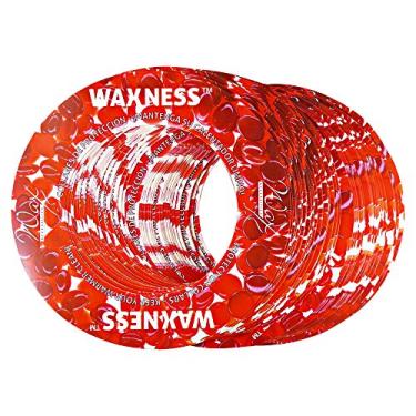 Imagem de Wax Necessities Pacote com 50 coleiras de proteção para cera, vermelho, serve na maioria das marcas de lata de 400 ml