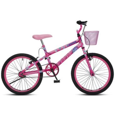 Imagem de Bicicleta Infantil Aro 20 July Com Cesta Freio V-Brake Rosa - Colli