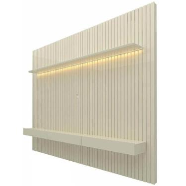 Imagem de Painel Nobre Com Nicho 230cm para TV até 85 Polegadas com LED Gelius Cor Off White