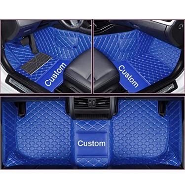 Imagem de Tapetes de carro personalizados para SBL Justy, totalmente envolvido, à prova d'água, antiderrapante, proteção contra todos os climas, material de couro, tapete de carro, forro azul