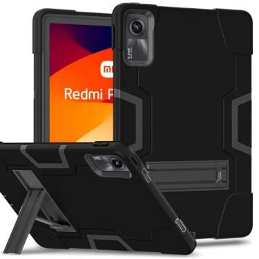 Imagem de Tábua PC Capa Capa de proteção compatível com Xiaomi Redmi Pad SE 11 polegadas (2023) Capa de silicone para tablet com suporte, capa protetora robusta à prova de choque para serviços pesados (Size :