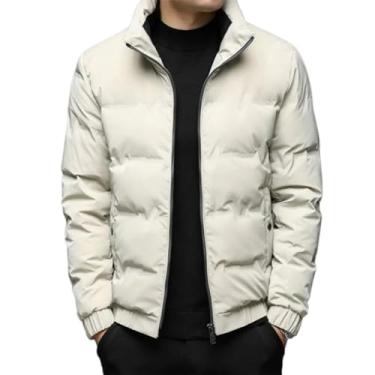 Imagem de Parkas masculinas de inverno espessas jaqueta masculina quente à prova de vento parkas jaqueta masculina casual outono parkas, Off-white, GG
