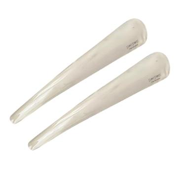 Imagem de Pacote com 2 clipes de jacaré com bico de metal brilhante grande, bico de pato, laços de dentes, presilhas de acetato para pentear cabelo francês mais forte, presilhas para cabelo grosso (branco)