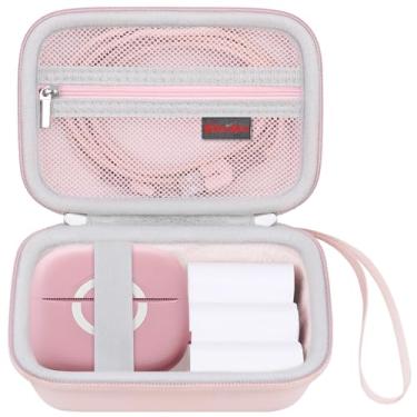 Imagem de Elonbo Estojo de transporte compatível com HUIJUTCHEN/Cabaro mini impressora de bolso sem fio, Bluetooth Smart Portable Recibo Photo Printer Bolsa de viagem, suporte de armazenamento de impressora