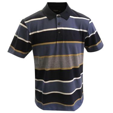 Imagem de Camiseta Polo Individual MC Fio Tinto Azul Médio-Masculino