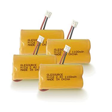 Imagem de GLESOURCE (Pacote com 4) 2,4 V 1100 mAh BP2-A Dual-LITE Ni-CD Pacote de bateria compatível com luz de emergência de sinal de saída, bateria CSXWREB3 HUBEL, BP2A BP2-0A 0BP2-0A