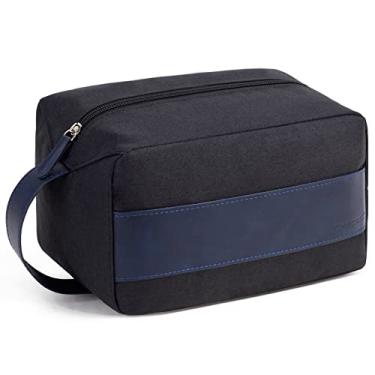 Imagem de Vorspack Necessaire masculina – Kit grande para viagem, resistente à água, bolsa de viagem para artigos de higiene pessoal, bolsa leve para artigos de higiene pessoal, Preto e azul, One Size