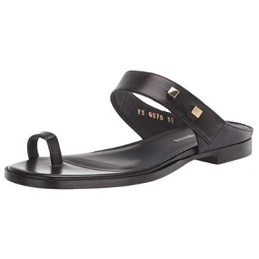 Imagem de Emporio Armani Sandália feminina sem cadarço, Preto, 37 Medium EU (7 US)