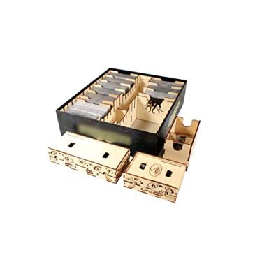 Imagem de The Broken Token Organizador de jogos - Arkham Horror: The Card Game Revised Core Set Organizador compatível, caixa de armazenamento de madeira para jogos de mesa