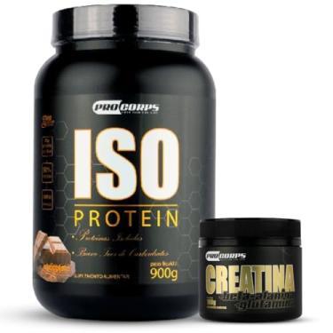 Imagem de Kit Whey Iso Protein 900g + Creatina 100g (Morango, Sem Sabor)