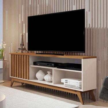 Imagem de rack malbec 1 pt off white e freijó 136 cm