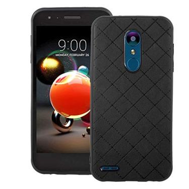 Imagem de Capa de celular para LG K8 2018 Slim Soft Rubber Case, resistente a choques, resistente, leve, flexível, antiderrapante, slim fit, capa protetora de borracha para celular LGK8 (2018) K 8 Eight preta