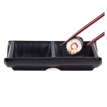 Imagem de 100 Molheira Bipartida Ondulada em Melamina Para Molho Shoyu