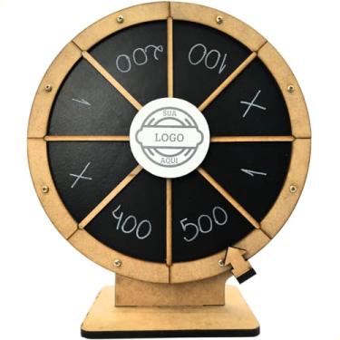 Imagem de Roleta Da Sorte Portátil Roda Premios Brindes Sorteio Mdf