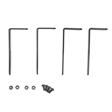 Imagem de Montagem do Corpo do Escudo do Carro de Rc de 4 Pces, Suporte L do Ferro Anti Colisão Dianteiro Traseiro Ajustável Com Peça de Substituição do ímã para a Esteira Rolante 1/10