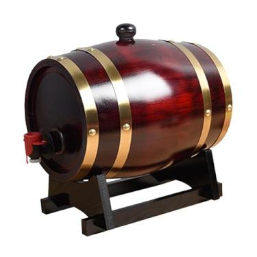 Imagem de IEUDNS Barril de Carvalho de 1 Galão (5 L) com Base para Vinho