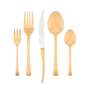 Imagem de Faqueiro Em Inox Berna Dourado Com 30 Peças Wolff