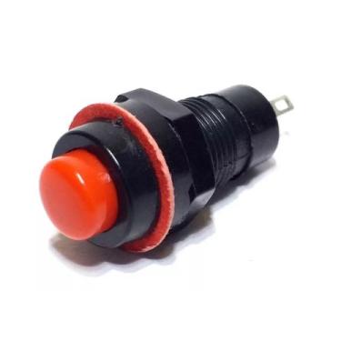 Imagem de Kit Com 100 Chaves Botão Ds-211 Com Trava Vermelha - Lt157- Componente