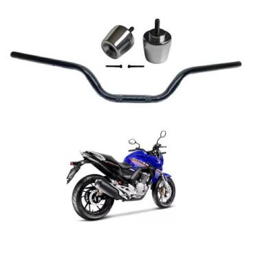 Imagem de Guidão Com Pezinho Peso Moto Cb 250 Twister Preto Fosco 2014/2020 - Pr
