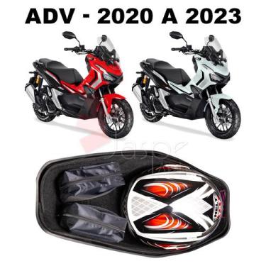 Imagem de Forração Honda ADV 150 Baú Forro Premium Scooter Preto - Jaspe Ateliê,