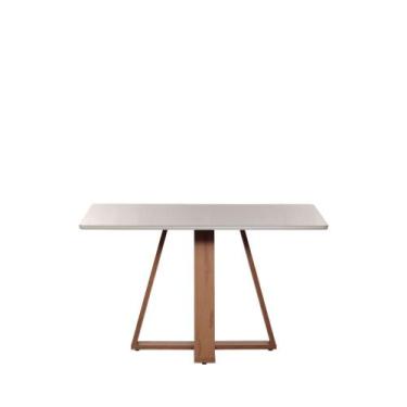 Imagem de Mesa de Jantar Retangular c/ Vidro para 6 Lugares Avena 160 cm - Canel