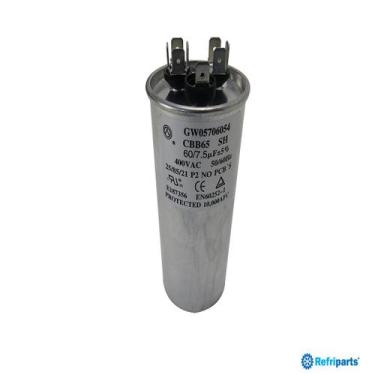 Imagem de Capacitor Duplo 60+7,5mf 400v - Gw05706054 - MIDEA