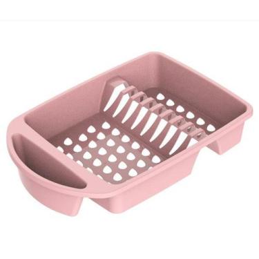 Imagem de Escorredor de Louças Para Pratos Copos Talheres - Rosa - UNINJET