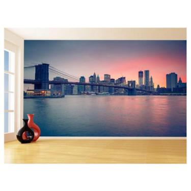 Imagem de Papel De Parede Cidade Ponte Prédios New York 3,5M Ncd261 - Você Decor