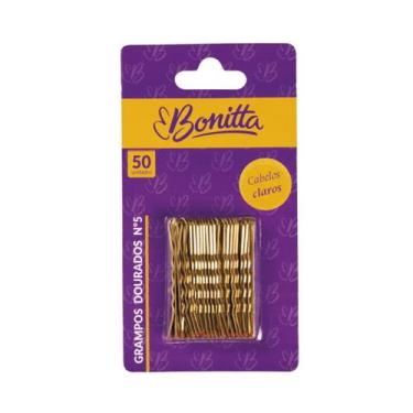 Imagem de Grampo De Cabelo Nº 5 Com 50 Unidades Dourado Linha Bonitta, Dourado