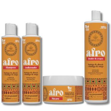 Imagem de Kit Afro para Crespos e Crespíssimos Shampoo, Máscara, Condicionador e