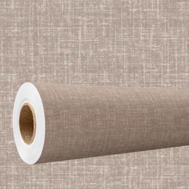 Imagem de Papel de parede 3D Lavavel efeito tecido linhoBegemarrom Estampadodeco