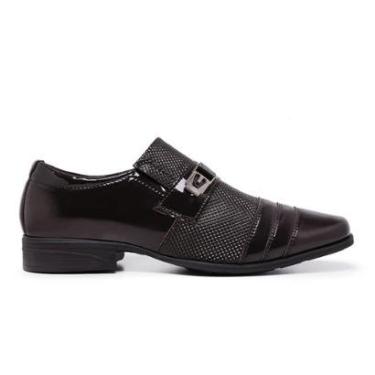 Imagem de Sapato Masculino Social Verniz Bico Quadrado Fino Moderno Gmm Shoes 833-Masculino