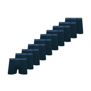 Imagem de Kit 10 Cuecas Boxer Lupo Cueca Box Algodão Masculina Atacado, Azul mar