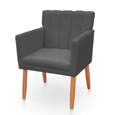 Imagem de Poltrona Cadeira para Sala Confortável e Reforçada Carol Suede - Belar