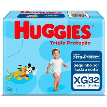 Imagem de Fralda Descartável Huggies Tripa Proteção Pacote Mega, XG Com 32