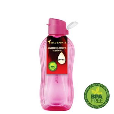 Imagem de Garrafa Squeeze Gold Sports Resistente - BPA FREE 2000ml, Único, Uniss