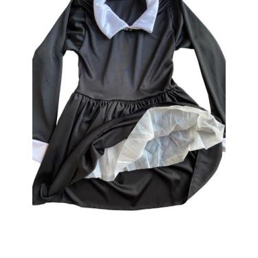 Imagem de Fantasia dia das bruxas Wandinha addams vestido manga longa - azkaban,